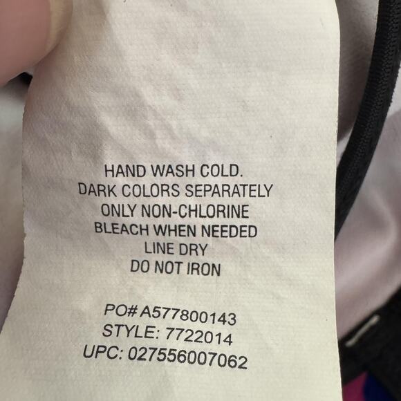 Speedo Swimsuit Womens 6 Pink Black Striped Strappy Back One Piece Swimwear - Picture 6 of 7